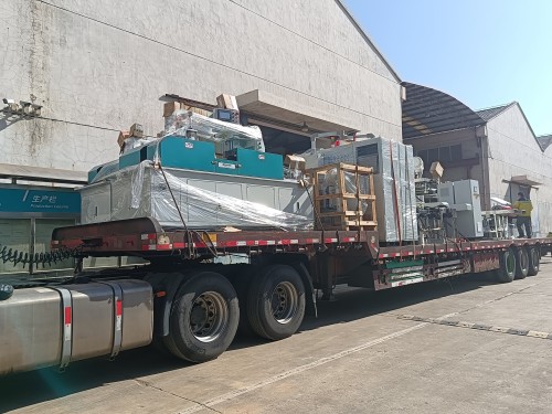 Coiling machine and extrusion line delivery to customer factory