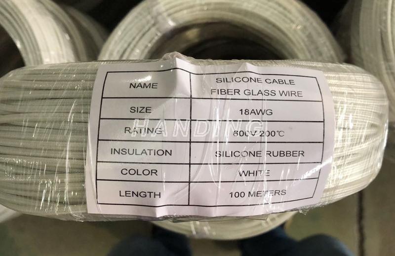 silicone rubber cable with glass fiber braiding
